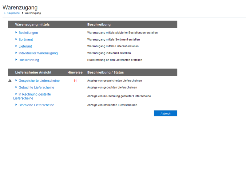 Inventory Management System | Innconcepts IT GmbH Screenshot vom Inventory Management der Oracle Hospitality Suite 8